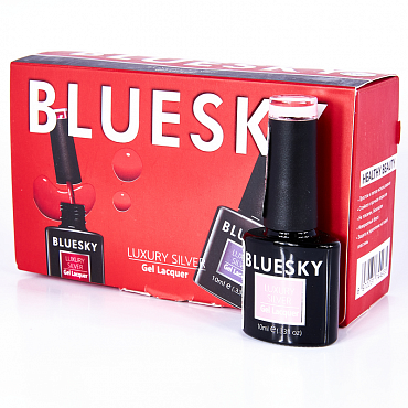 BLUESKY LV015 гель-лак для ногтей / Luxury Silver 10 мл
