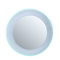 Зеркало косметологическое 10x, с подсветкой, бирюзовое, GEZATONE
