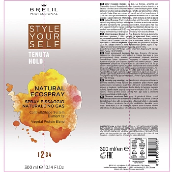 BRELIL PROFESSIONAL Спрей натуральной фиксации без газа / Style Your Self 300 мл, фото 2