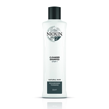 NIOXIN Шампунь очищающий для тонких натуральных, заметно редеющих волос, Система 2, 300 мл
