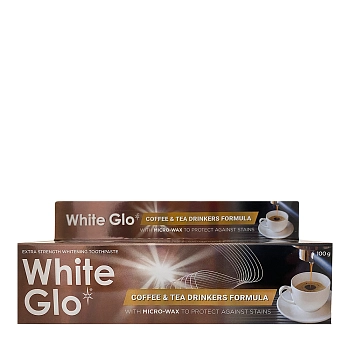 WHITE GLO Паста зубная отбеливающая для любителей кофе и чая / White Glo 100 гр, фото 3