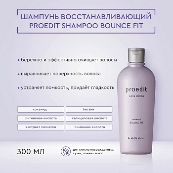 LEBEL Шампунь для волос / PROEDIT BOUNCE FIT 300 мл, фото 4