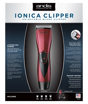 ANDIS Машинка для стрижки волос RBC Ionica, li ion, 0.4 - 3 мм, аккумуляторная, 4 насадки, 8.4 W, фото 9