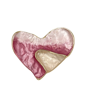 Брошь-магнит Сердце розовый шёлк