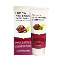 FARMSTAY ББ крем для лица SPF40, PA++ / VISIBLE DIFFERENCE SNAIL BB CREAM 50 мл, фото 2