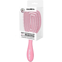 SOLOMEYA Расческа для сухих и влажных волос с ароматом клубники MZ0011 / Wet Detangler Brush Oval Strawberry, фото 2