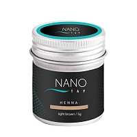Хна для бровей в баночке, светло-коричневый / NanoTap light brown 5 гр, NANO TAP