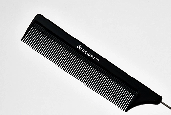 DEWAL PROFESSIONAL Расческа рабочая с металлическим хвостиком Эконом (черная) 20,5 см, фото 3