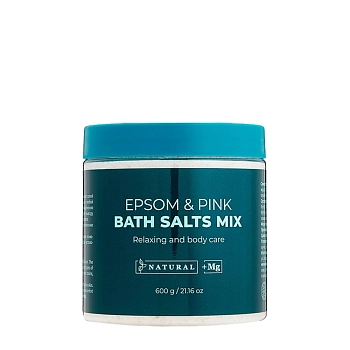 Микс магниевой английской и розовой гималайской солей / Epsom & Pink Bath Salts Mix 600 мл, 305 Miami SPA