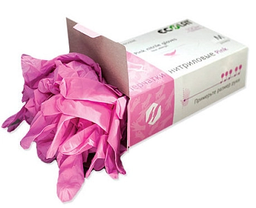 ECOLAT Перчатки нитриловые, розовые, размер M / Pink EcoLat 100 шт