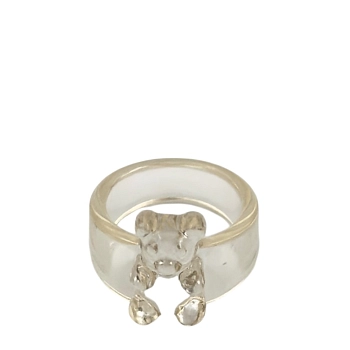 Кольцо Медвежонок золотисто-прозрачный