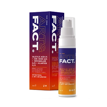 ART&FACT Крем-актив для проблемной кожи и точечного действия / Salicylic Acid 2%+Zinc 30 мл, фото 2