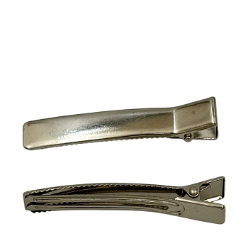 IWOU PROFESSIONAL Зажим для волос прямоугольный металл 0,9*4,5см 2 шт, фото 4