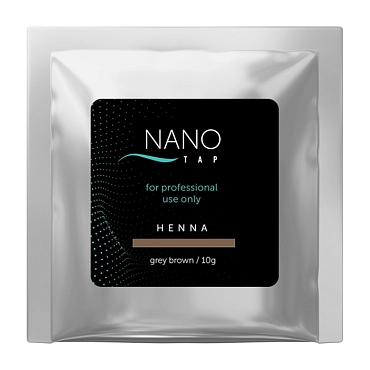 NANO TAP Хна для бровей в саше, серо-коричневый / NanoTap grey brown 10 гр