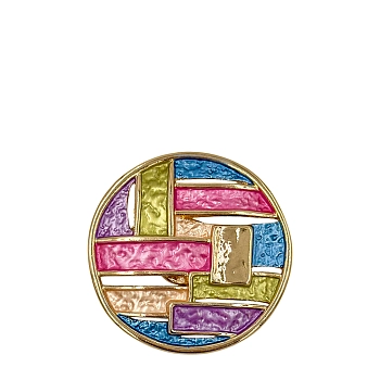 Брошь-магнит Круг удачи радужный