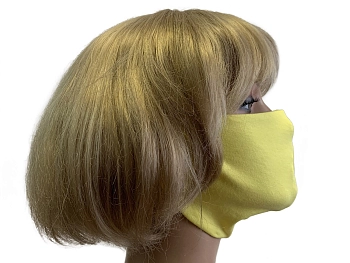 FACE GUARD Маска защитная многоразовая для лица, желтая 1 шт, фото 5