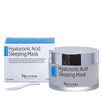 SKINDOM Крем-маска ночная с гиалуроновой кислотой / HYALURONIC ACID SLEEPING MASK 50 мл, фото 2
