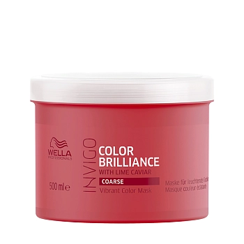WELLA Маска-уход для защиты цвета окрашенных жестких волос / Brilliance 500 мл, фото 1