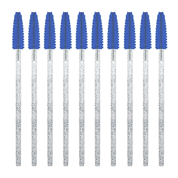 Щеточки для ресниц и бровей одноразовые голубые с глиттером / INNOVATOR COSMETICS 10 шт