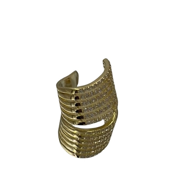 IWOU PROFESSIONAL Кафф Манжет со стразами цвет золото, фото 4