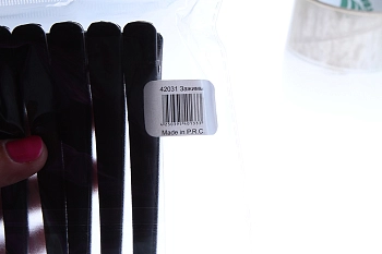 HAIRWAY Зажим карбоновый 120 мм 6 шт, фото 2