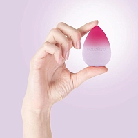 SOLOMEYA Спонж косметический для макияжа меняющий цвет, фиолетовый-розовый / Color Changing blending sponge Purple-pink, фото 7