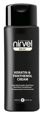 NIRVEL PROFESSIONAL Кондиционер питательный с кератином и пантенолом для сухих, ломких и поврежденных волос / KERATIN & PANTHENOL CREAM 250 мл