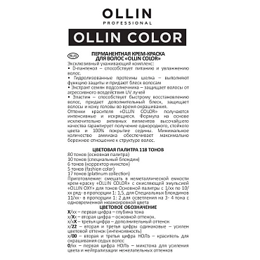 OLLIN PROFESSIONAL 2/0 краска для волос, черный / OLLIN COLOR 60 мл