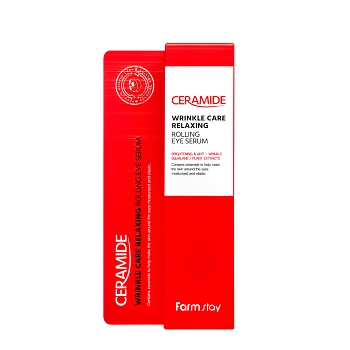FARMSTAY Сыворотка-роллер питательная  для глаз с церамидами / Ceramide Wrinkle Care Relaxing Rolling Eye Serum 25 мл, фото 2