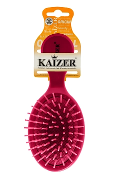 KAIZER Расческа массажная малая, пластик, розовая, фото 3
