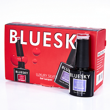 BLUESKY LV206 гель-лак для ногтей / Luxury Silver 10 мл