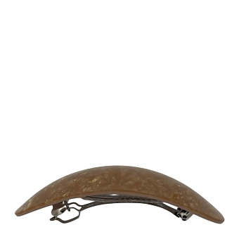 IWOU PROFESSIONAL Заколка - автомат Минерал овальная янтарная 4*10см, фото 3