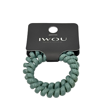 Резинка пружинка Глянец серо-бирюзовая 2шт