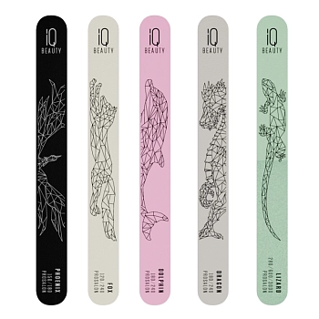 IQ BEAUTY Пилка-шлифовщик для нормальных и поврежденных ногтей Dolphin 180/240 Prosalon Умный Дельфин, фото 3