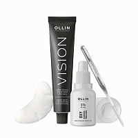 OLLIN PROFESSIONAL Набор для окрашивания бровей и ресниц, графит / OLLIN VISION SET graphite 20 мл, фото 3