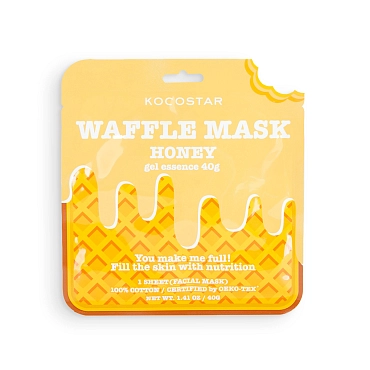 KOCOSTAR Маска вафельная питательная для лица Медовое удовольствие / Waffle Mask Honey 40 г