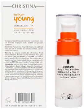 CHRISTINA Сыворотка от мимических морщин Абсолют Фикс / Absolute Fix Expression Line Reducing Serum Forever Young 30 мл, фото 3
