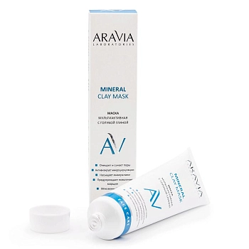 ARAVIA Professional Маска мультиактивная с голубой глиной для лица / Mineral Clay Mask ARAVIA Laboratories 100 мл, фото 4