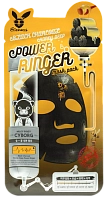 ELIZAVECCA Маска тканевая для лица / Black Charcoal Honey Deep Power Ringer Mask Pack 10 шт, фото 2