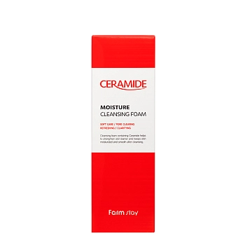 FARMSTAY Пенка питательная для лица с церамидами / Ceramide Moisture Cleansing Foam 180 мл, фото 2