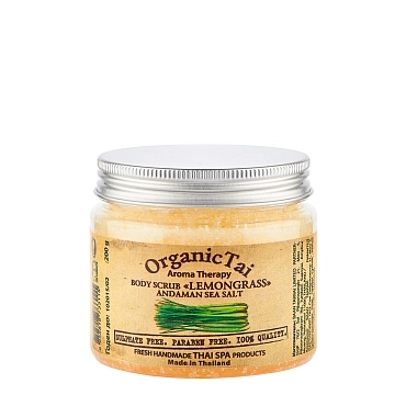 ORGANIC TAI Скраб на основе соли Андаманского моря для тела Лемонграсс 200 гр, фото 1