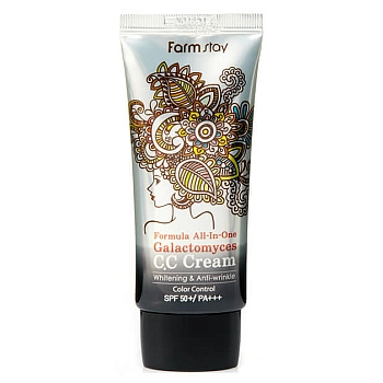 FARMSTAY CC-крем с ферментом галактомисиса SPF 50+ PA+++ 50 г, фото 1