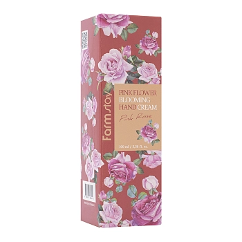 FARMSTAY Крем для рук с экстрактом розы / PINK FLOWER BLOOMING HAND CREAM PINK ROSE 100 мл, фото 3