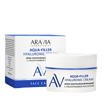 ARAVIA Professional Крем ультраувлажняющий с гиалуроновой кислотой / ARAVIA Laboratories Aqua-Filler Hyaluronic Cream 50 мл, фото 3