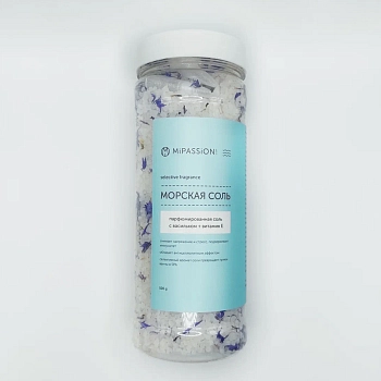 MIPASSIONcorp Соль морская парфюмированная с васильком / MiPASSiON 500 гр, фото 2