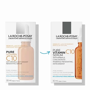 LA ROCHE-POSAY Сыворотка антиоксидантная для лица / VITAMIN C 30 мл, фото 4