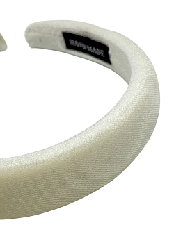 IWOU PROFESSIONAL Ободок для волос Бархат белый 3см, фото 3