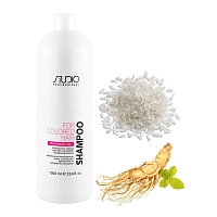 KAPOUS Шампунь для окрашенных волос с рисовыми протеинами и экстрактом женьшеня 1000 мл, фото 3