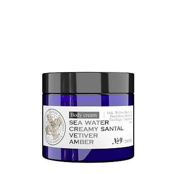 Крем парфюмированный для тела №9 Морская вода, Сливочный сандал, Ветивер, Амбра 200 мл