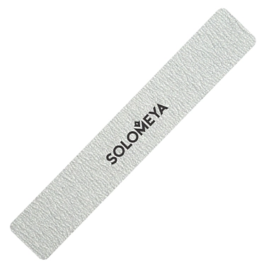 SOLOMEYA Пилка профессиональная для натуральных и искусственных ногтей 100/180 Серебро / Silver Nail File